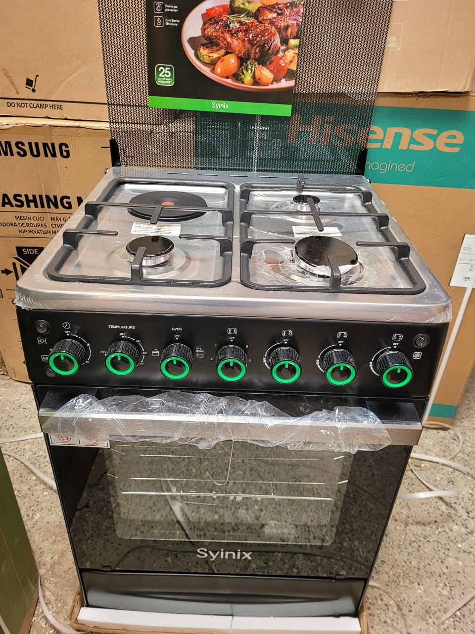 Syinix 60by60 3+1 Standing Cooker With Electric Oven