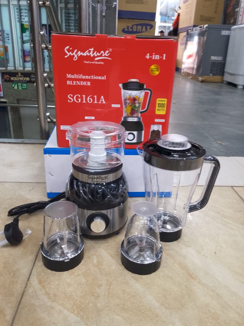 Signature 4-in-1 Blender 1000W - 1.8L Unbreakable Jar, Stainless Steel Blades